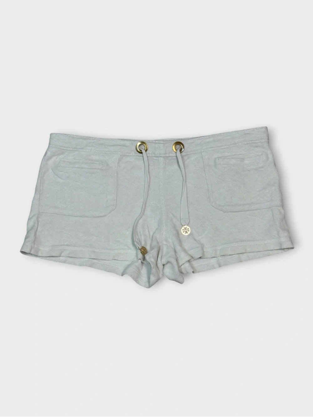 Tory Burch White Terry Cloth Mini Shorts — Size L
